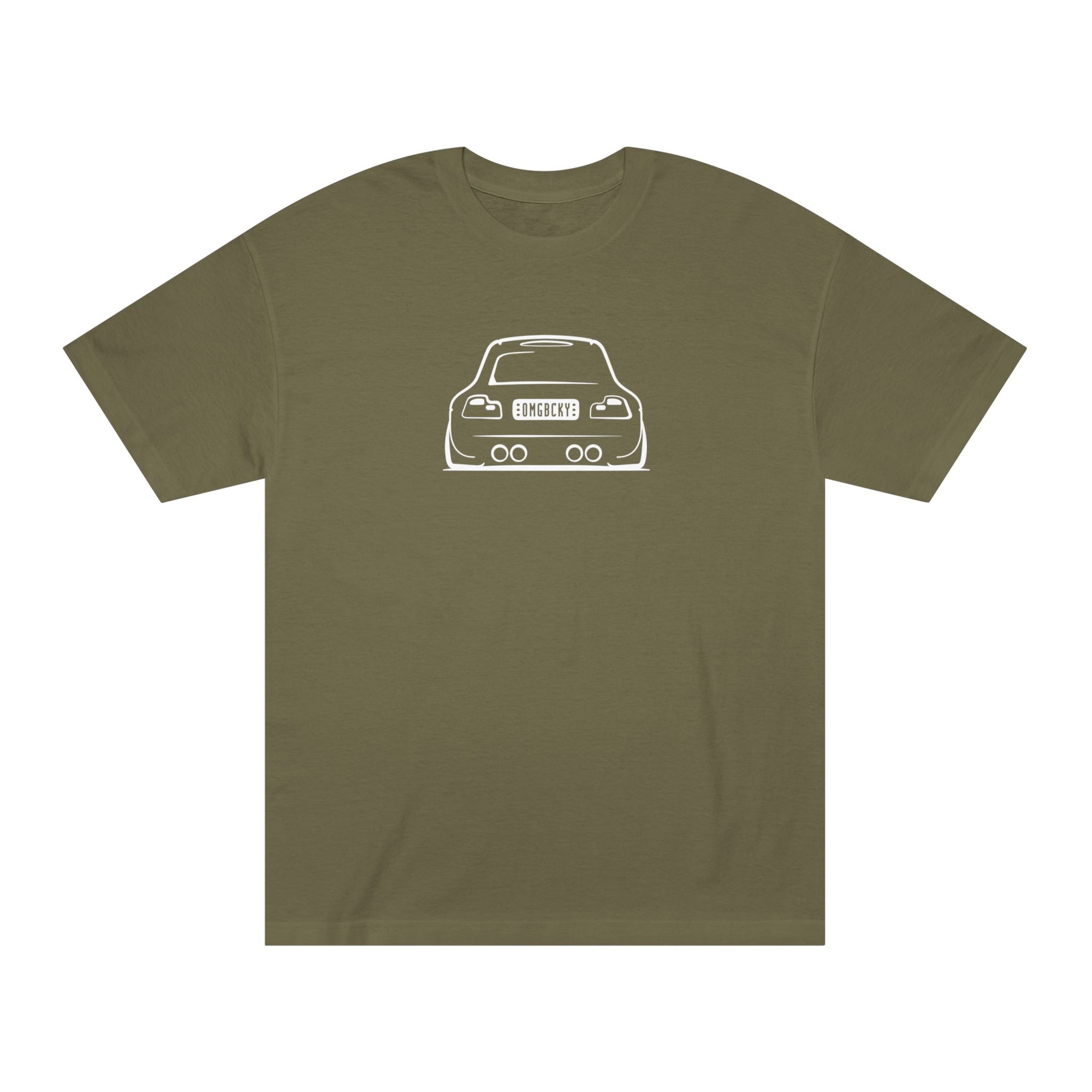 OMGBEKY White Coupe Silhouette Tee - Unisex American Apparel Classic T-Shirt