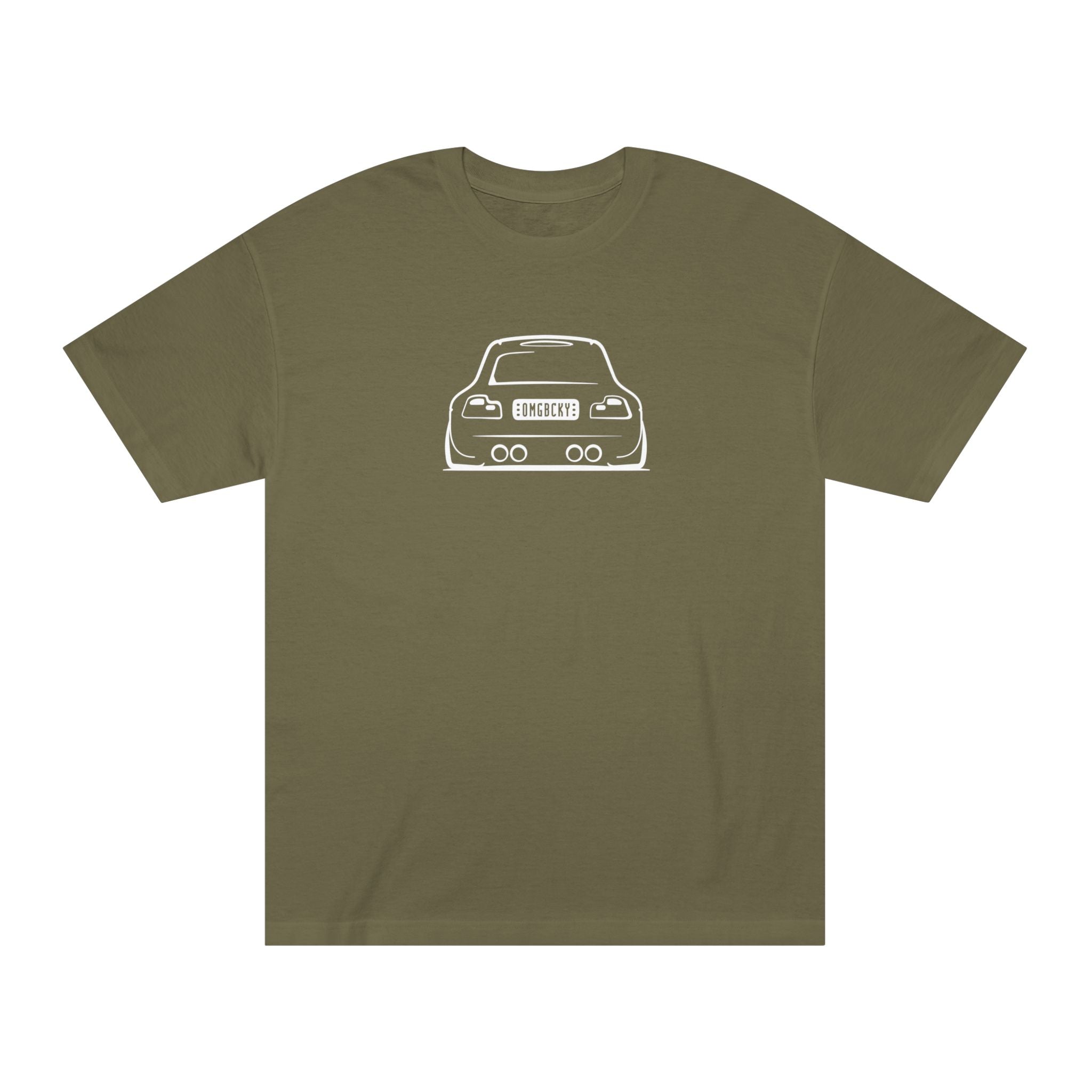 OMGBCKY White Coupe Silhouette Tee - Unisex American Apparel Classic T-Shirt