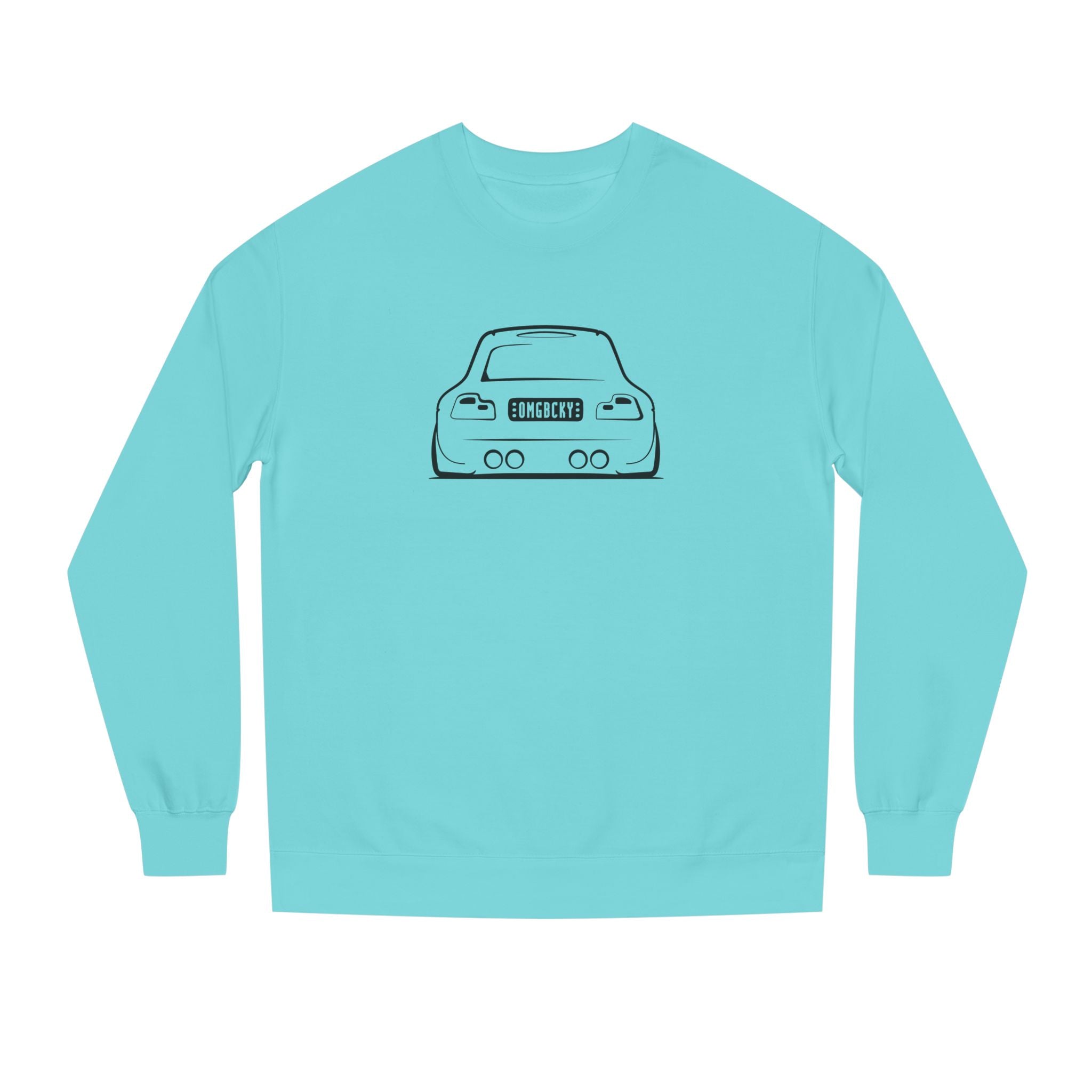 OMGBCKY Black Coupe Silhouette Sweatshirt - Unisex Independent Trading Company Crew Neck Fleece Sweatshirt