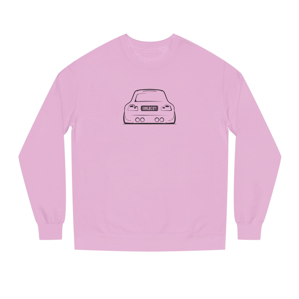OMGBEKY Black Coupe Silhouette Sweatshirt - Unisex Independent Trading Company Crew Neck Fleece Sweatshirt