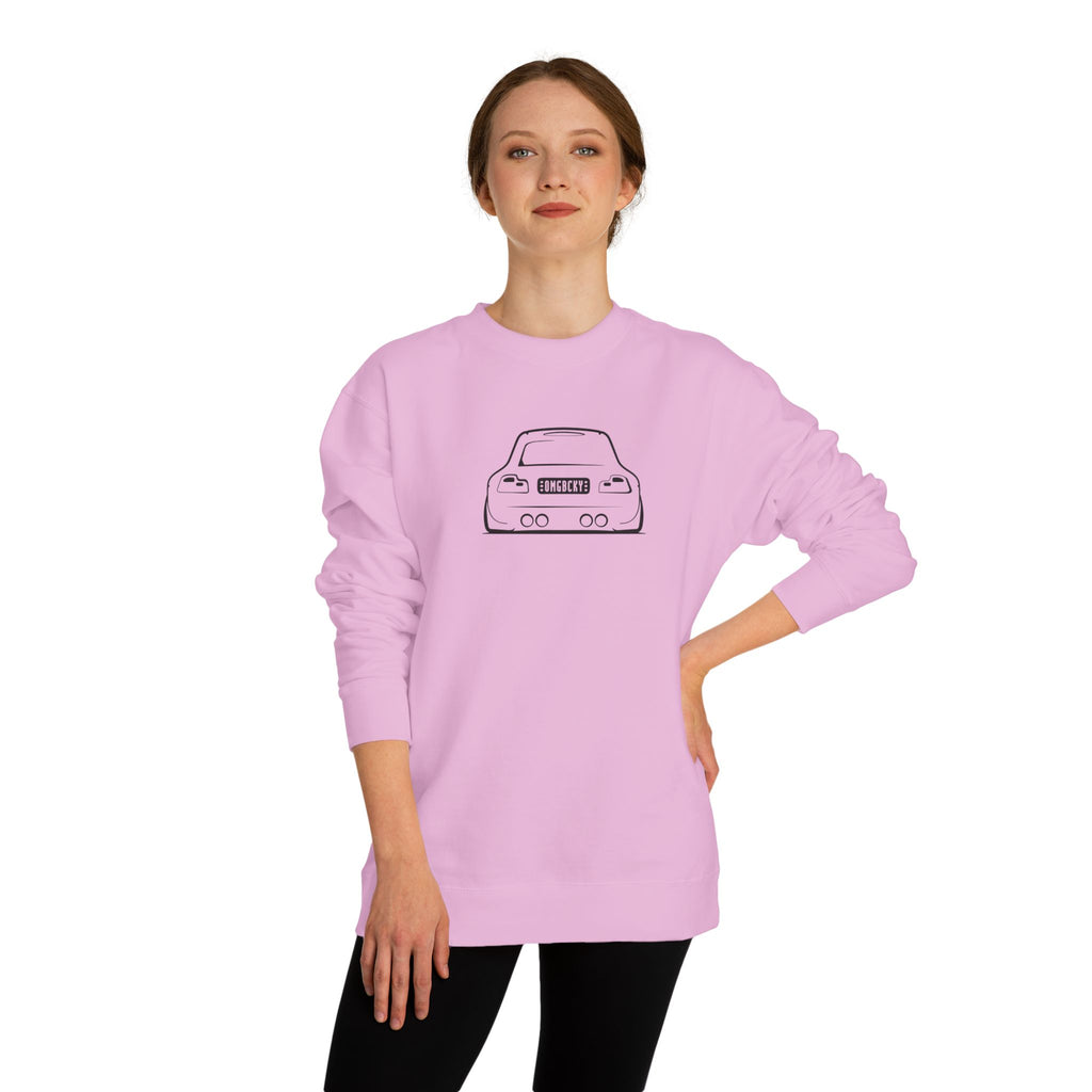 OMGBCKY Black Coupe Silhouette Sweatshirt - Unisex Independent Trading Company Crew Neck Fleece Sweatshirt