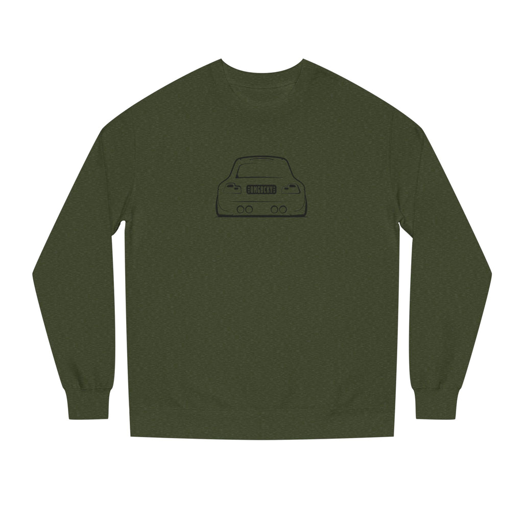 OMGBEKY Black Coupe Silhouette Sweatshirt - Unisex Independent Trading Company Crew Neck Fleece Sweatshirt
