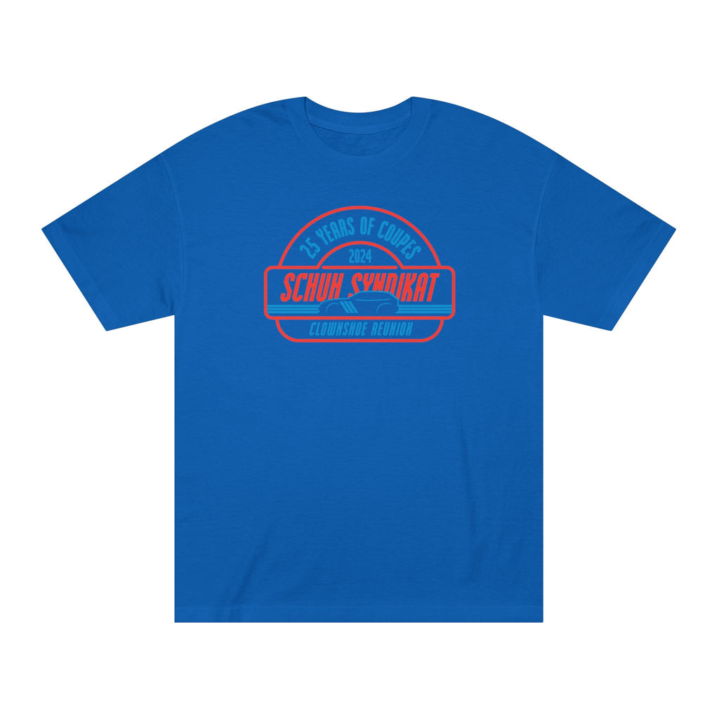 25 Years of Coupes - Schuh Syndikat Clownshoe Reunion Tee - Unisex American Apparel Classic T-Shirt