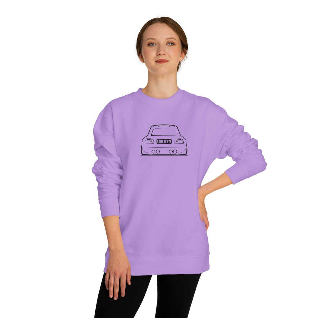 OMGBCKY Black Coupe Silhouette Sweatshirt - Unisex Independent Trading Company Crew Neck Fleece Sweatshirt