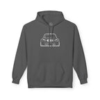 OMGBCKY White Coupe Silhouette Hoodie - Unisex Gildan Classic Softstyle Fleece Drawstring Hoodie