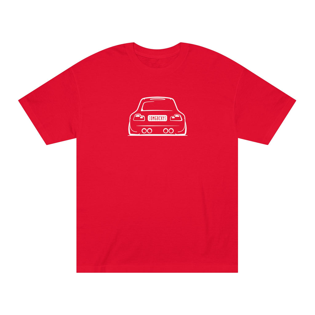 OMGBCKY White Coupe Silhouette Tee - Unisex American Apparel Classic T-Shirt