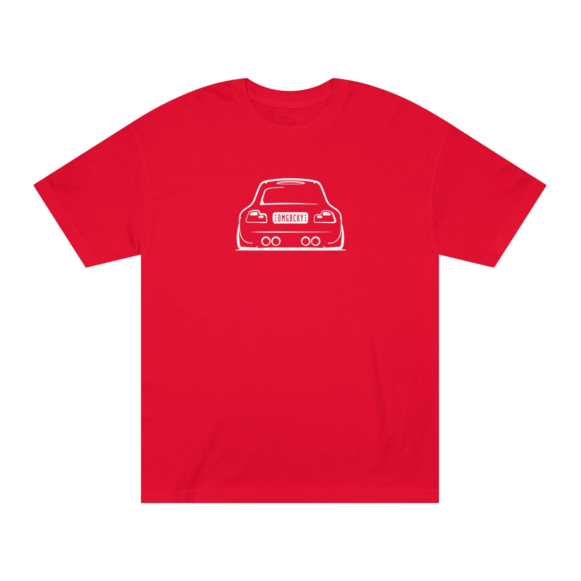 OMGBEKY White Coupe Silhouette Tee - Unisex American Apparel Classic T-Shirt