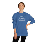 OMGBCKY White Coupe Silhouette Sweatshirt - Unisex Independent Trading Company Crew Neck Fleece Sweatshirt