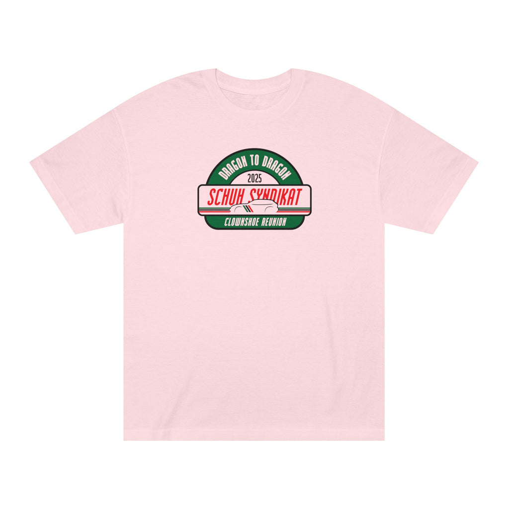 Schuh Syndikat Dragon to Dragon 2025 Clownshoe Reunion Tee - Unisex American Apparel Classic T-Shirt