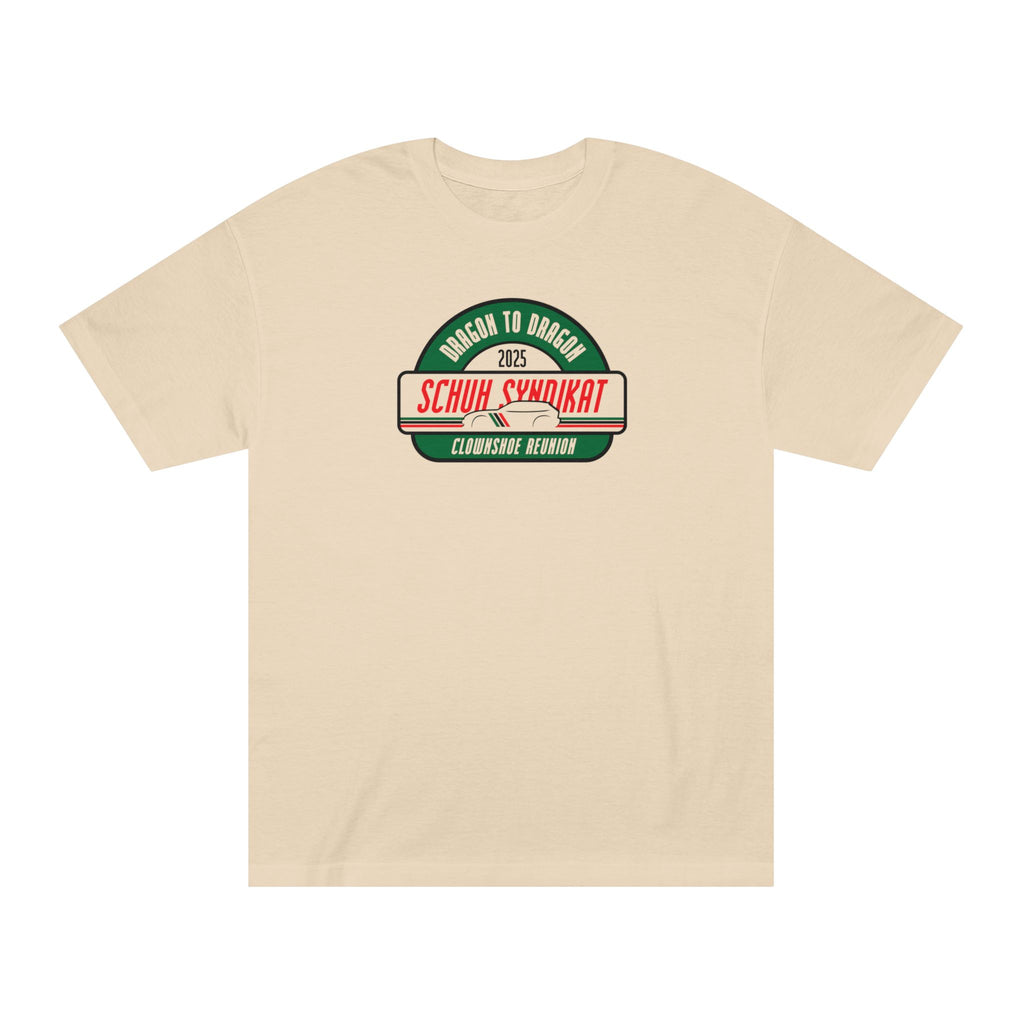 Schuh Syndikat Dragon to Dragon 2025 Clownshoe Reunion Tee - Unisex American Apparel Classic T-Shirt